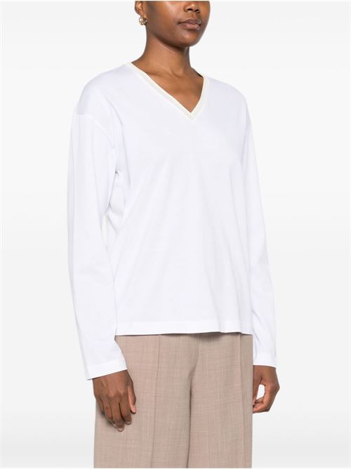 T-shirt donna con scollo a V Fabiana Filippi | JED225F862L69621